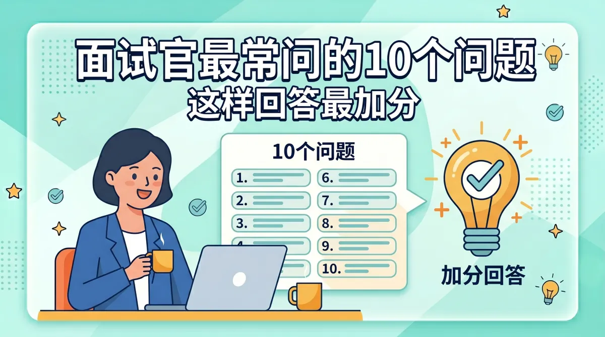 面试官最常问的10个问题,这样回答最加分