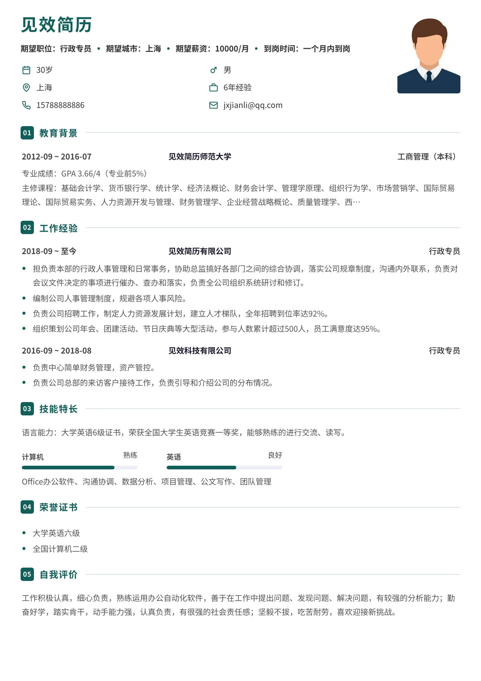 深青编号标题简历模板
